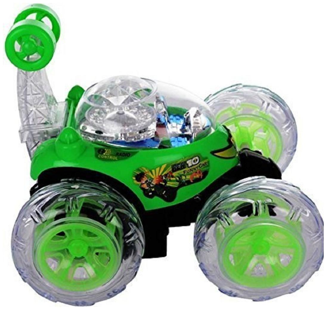 

New toy chehar enterprise Green Plastic Remote Control BEN 10 stunt Car(color may be vary)