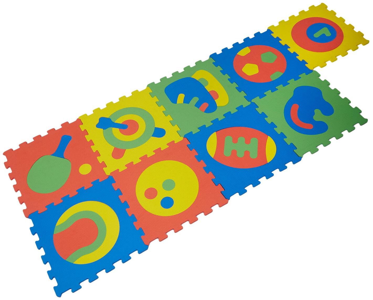 

Nhr Colorful Kids Play Puzzle Style Mat With Pop Out Sports Game 9 Pcs (Interlocking)