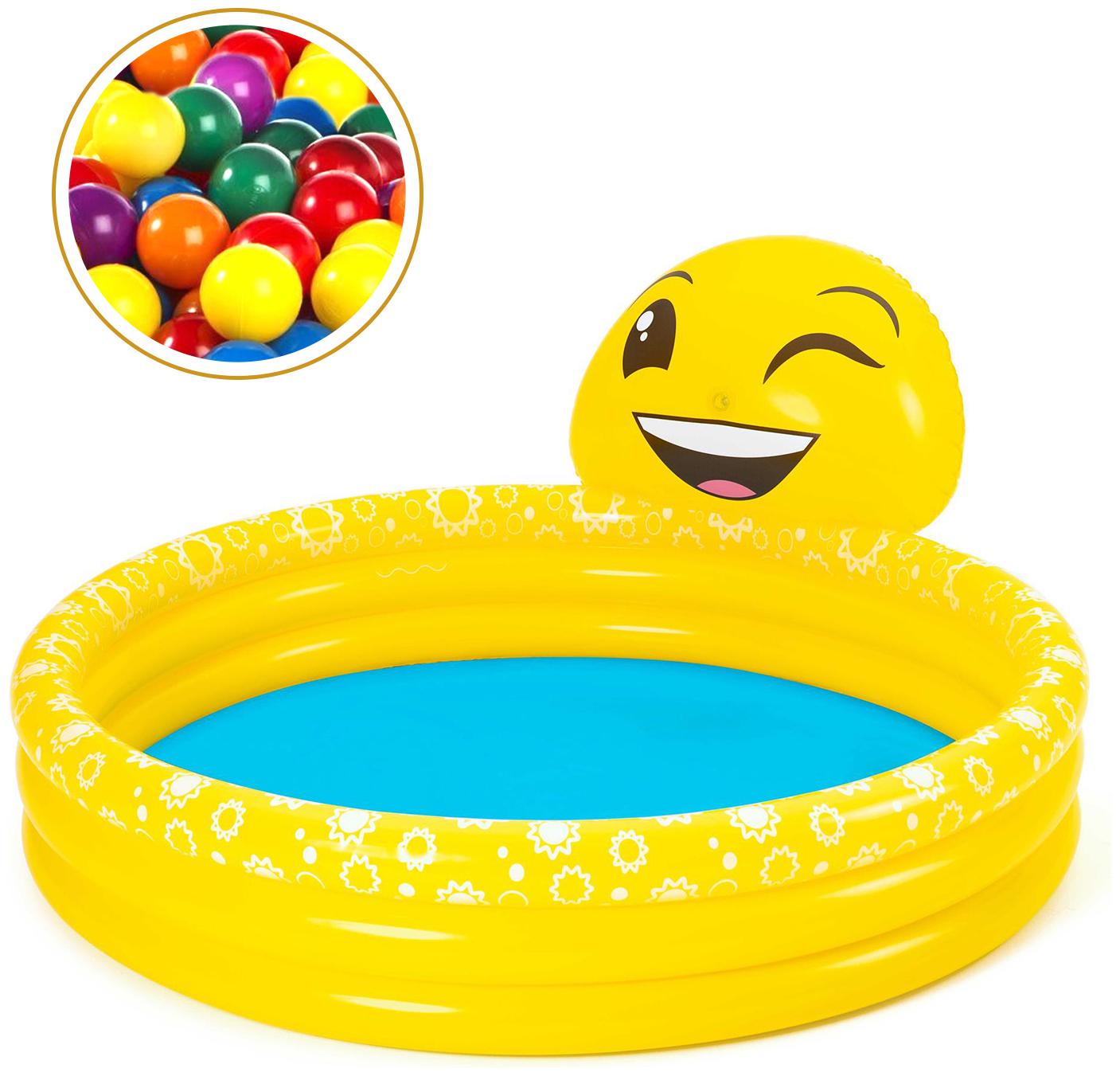 

NHR Inflatable Kid s Smily Spray Pool Water Pool Kiddie Pool Baby Pool Family Pool