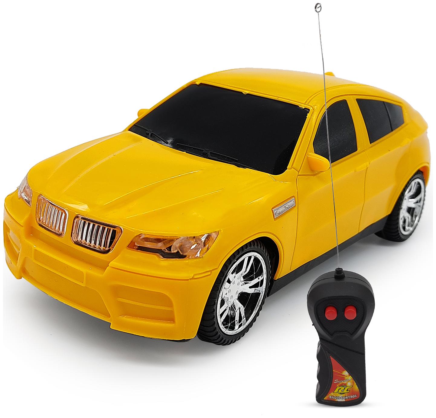 

NHR Presents Model Car Simulation Full - Function with 3D Light Go Forward Backward Stop Remote control car for kids (Yellow)