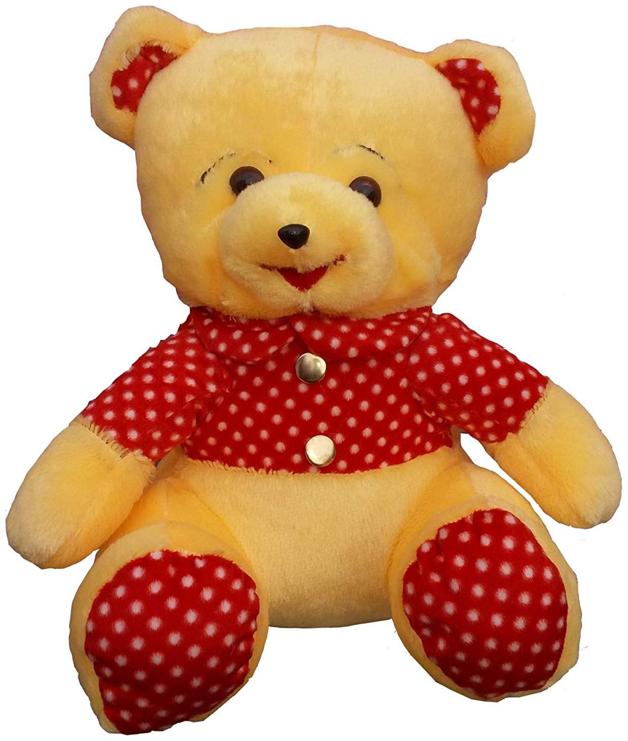 red and yellow teddy bear