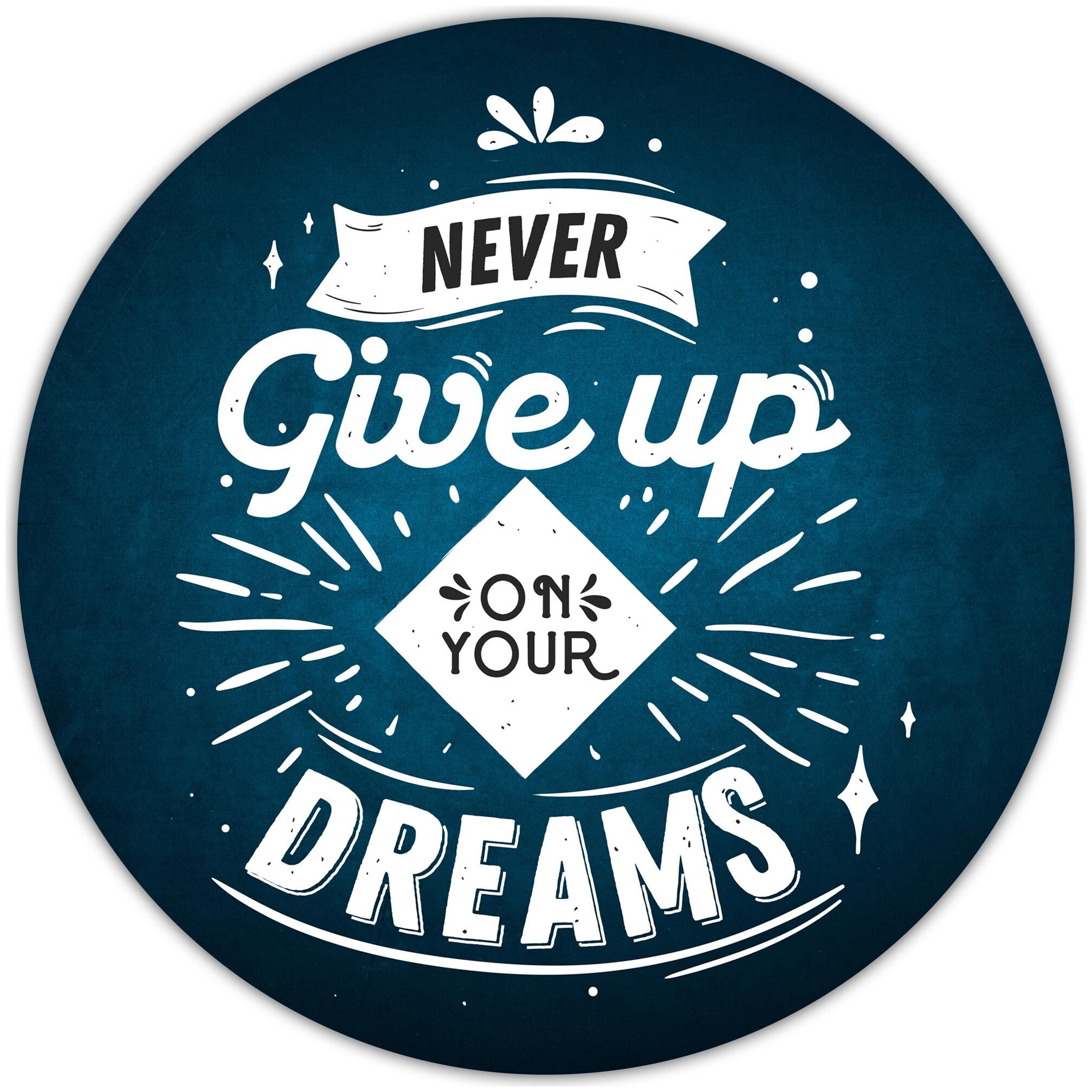 

Nockout Designer Round Gaming Non-Slip Rubber Base Mouse Pad for Laptop and Computer (20 cm x 20 cm Never Give Up)