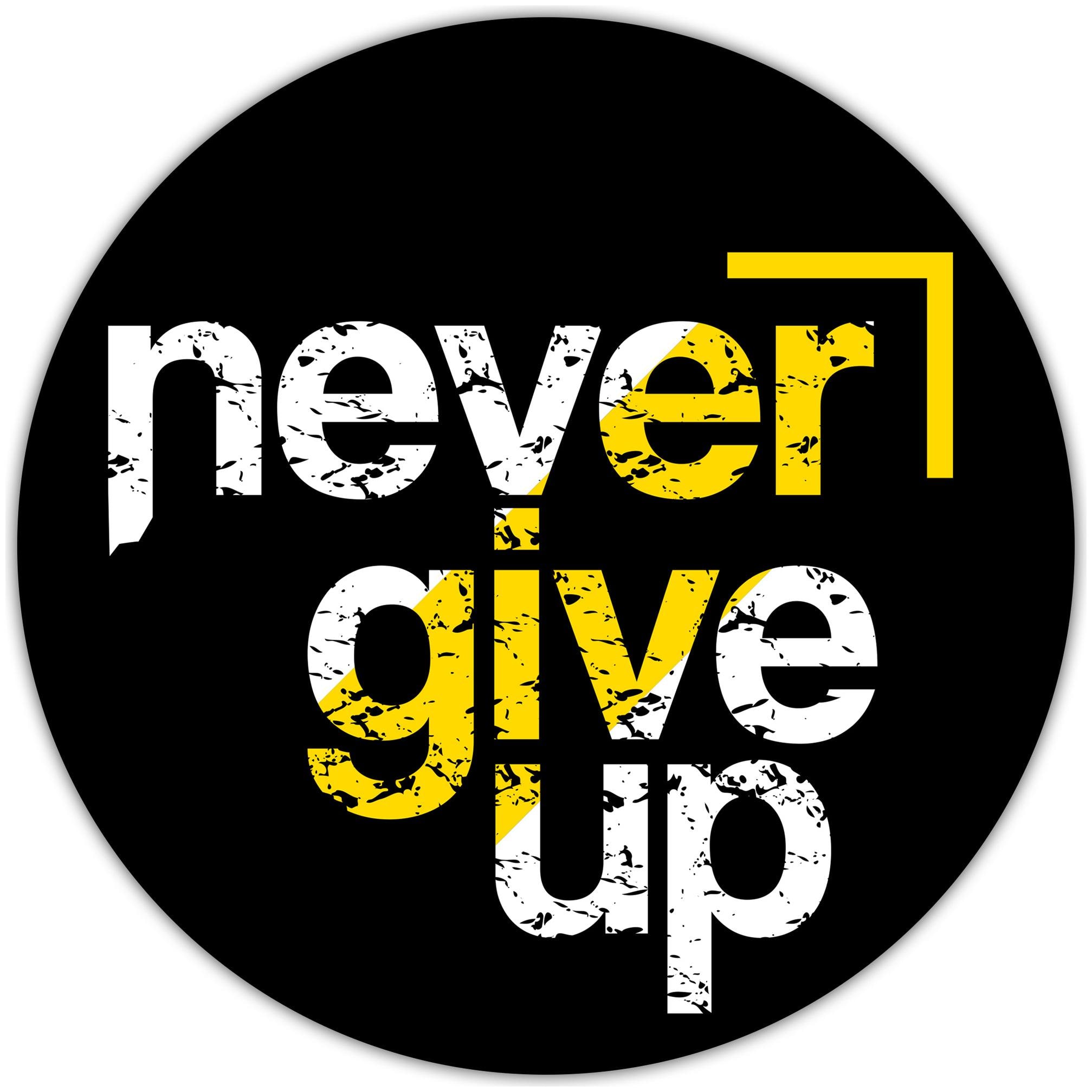 

Nockout Designer Round Gaming Non-Slip Rubber Base Mouse Pad for Laptop and Computer (20 cm x 20 cm Never Give Up)