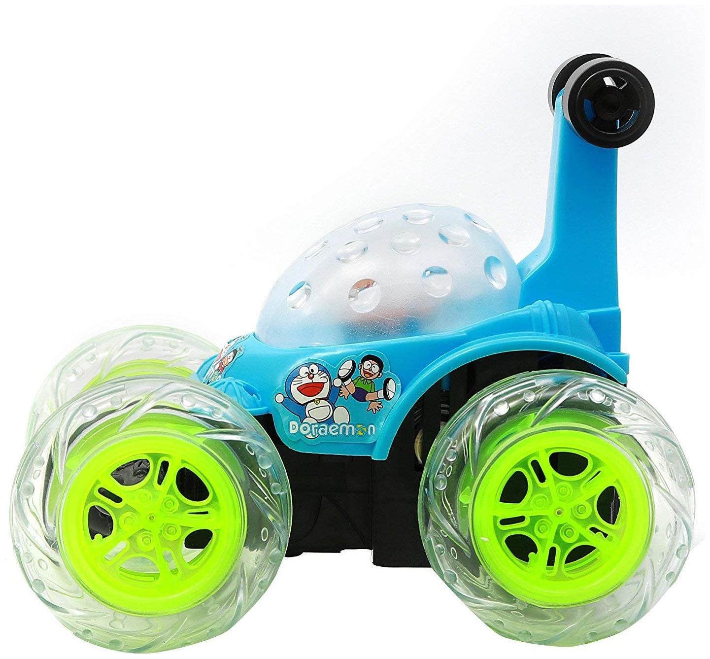 

Nw Toy Chehar Enterprise Doraemon 360 deg Stunt Car with Remote Control and Rechargeable Battery