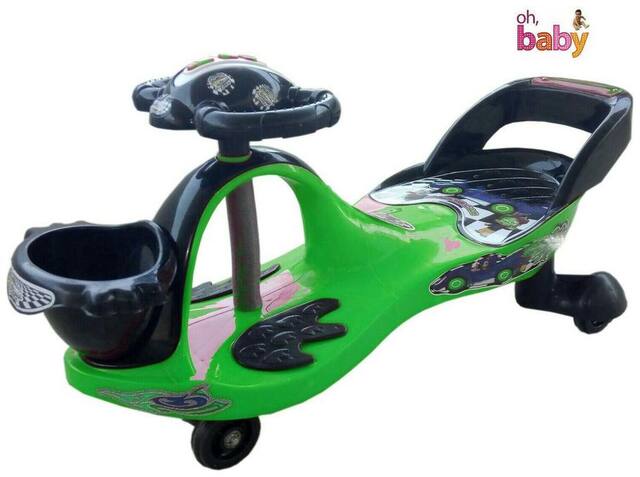 Oh Baby Baby Frog Shape With Back Support Musical Light Magic Car For Your Kids SE-MC-27