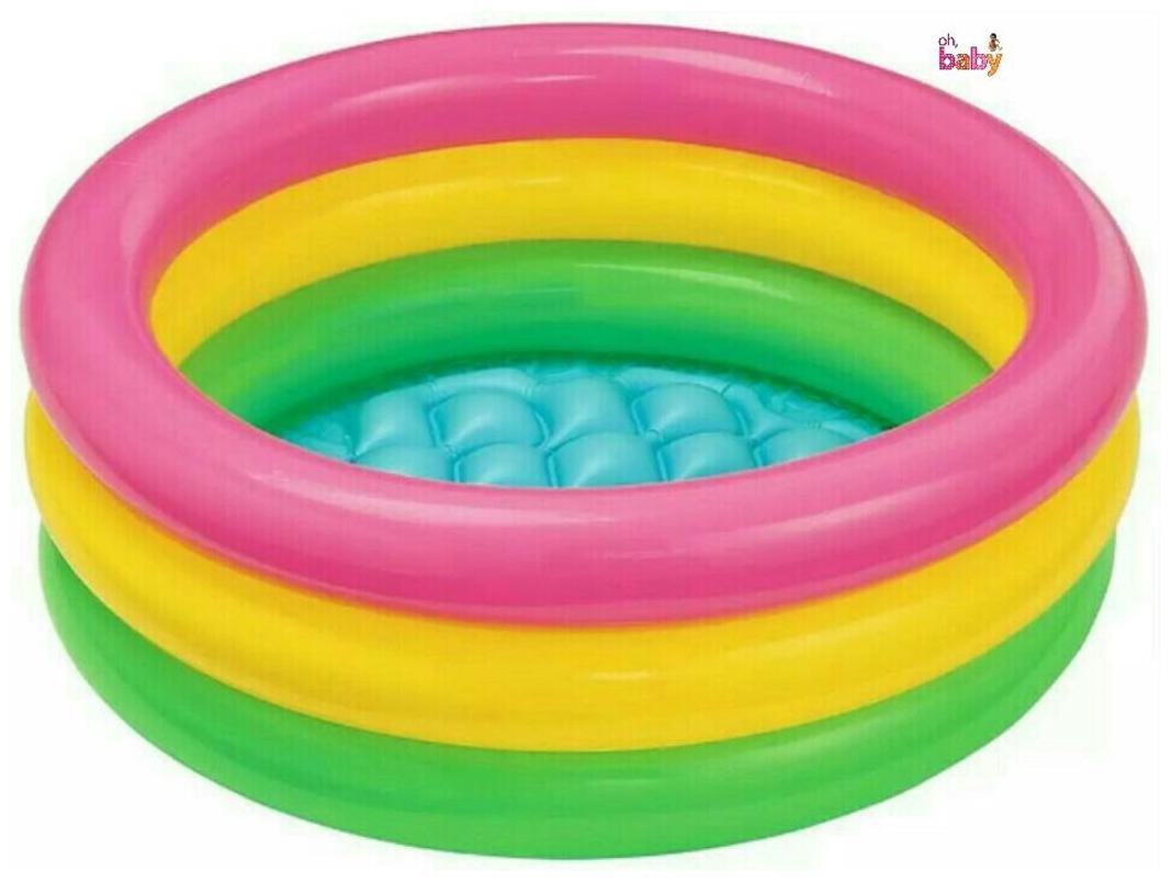 

OH BABY BABY INTEX Multi Color TUB Inflatable Water 6 inch heavy plastic Pool FOR YOUR KIDS SE-AT-07