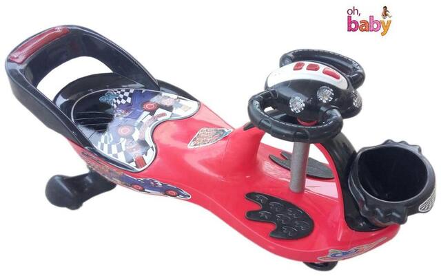 Oh Baby Baby Basket Shape With Back Support Musical Light Magic Car For Your Kids se-mc-26