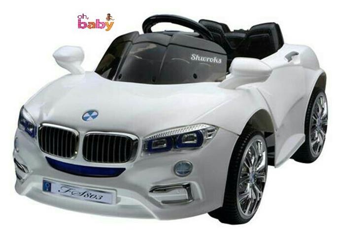 

Oh Baby Baby Battery Operated WHITE Color OFFICIAL LICENSED PRODUCT BMW CAR With USB Connectivity For Music Remote Control With Double Motor And Double Battery DUAL DOOR OPENING