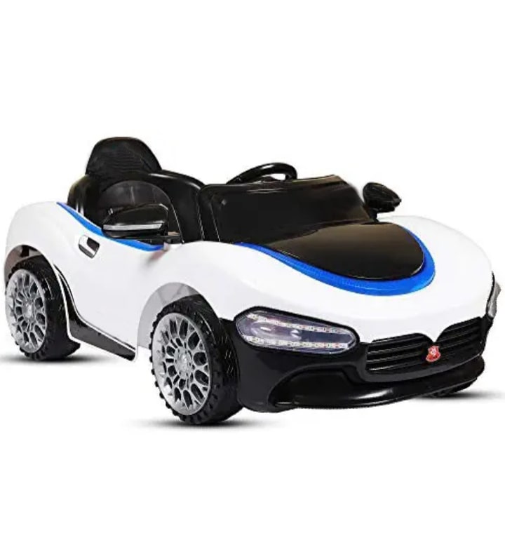 

Oh Baby Baby Battery Operated Car White Color With Remote Control And Mobile Music Connectivity For Your Kids SE-BOC-13