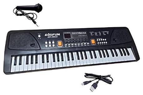 

Oh Baby Branded 61 Keys Piano Led Display Piano Keyboard Toy With Recording Mic Mobile Charger Power Option For Your Kids (Assorted Color)