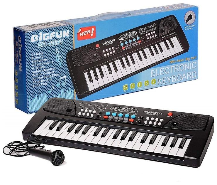 

OH BABY BRANDED BIGFUN Cosset Pack 37 Key Piano Keyboard Toy with Mic Dc Power Option Recording for Boys and Girls FOR YOUR KIDTOYS