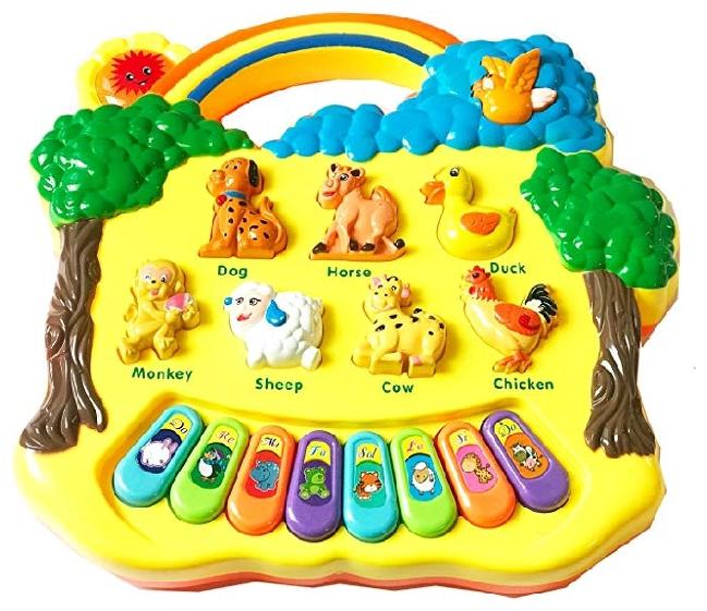 

Oh Baby Farm Animal Piano Real Sound Led Flash Toy ( Design Color As Per Availability For Your Kids