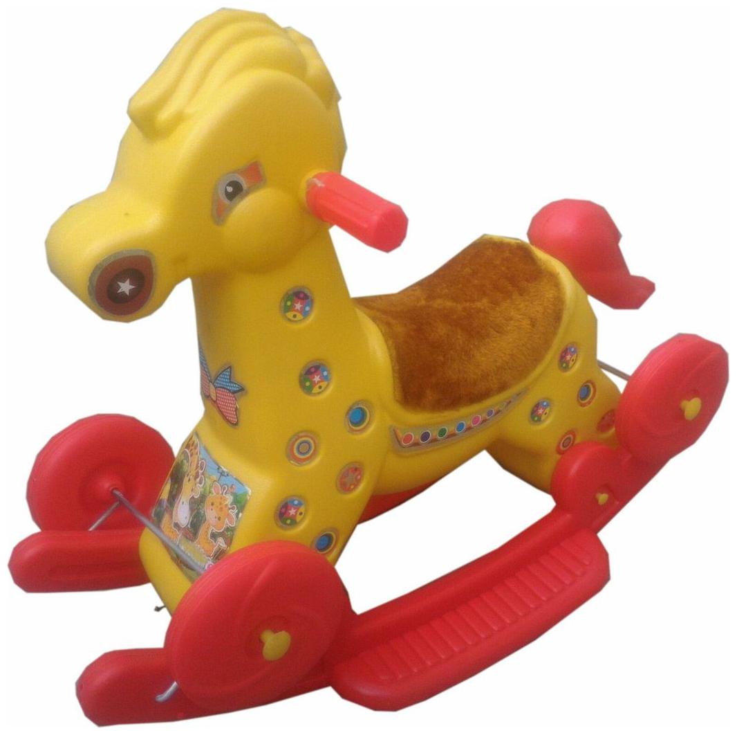 

Oh Baby Multi color Rocking Plastic Giraffe With Wheel SE-RT-09