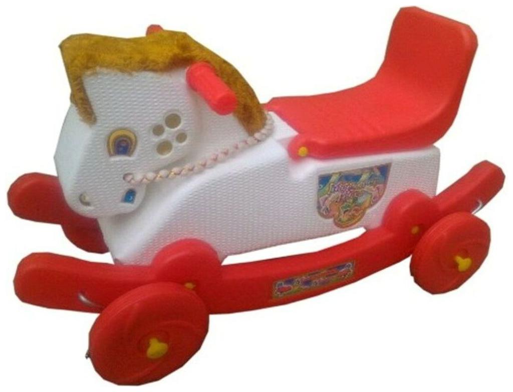 

Oh BabyMulticolor Rocking Plastic Horse With Wheel SE-RT-01