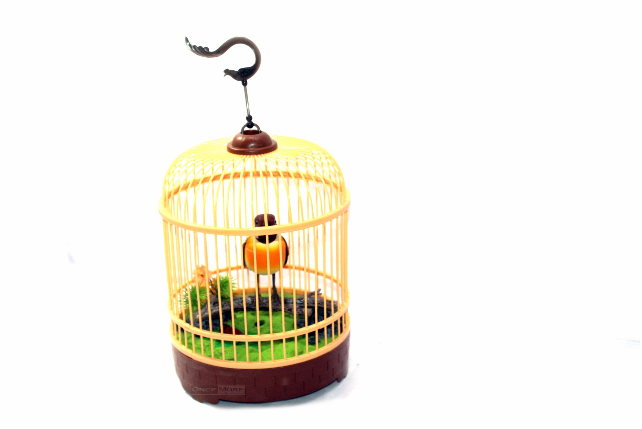 

ONCEMORE Compatible Natural Habitat Wooden Perch Stand Toy for Birds (8 Inches 20 Cm) Assorted