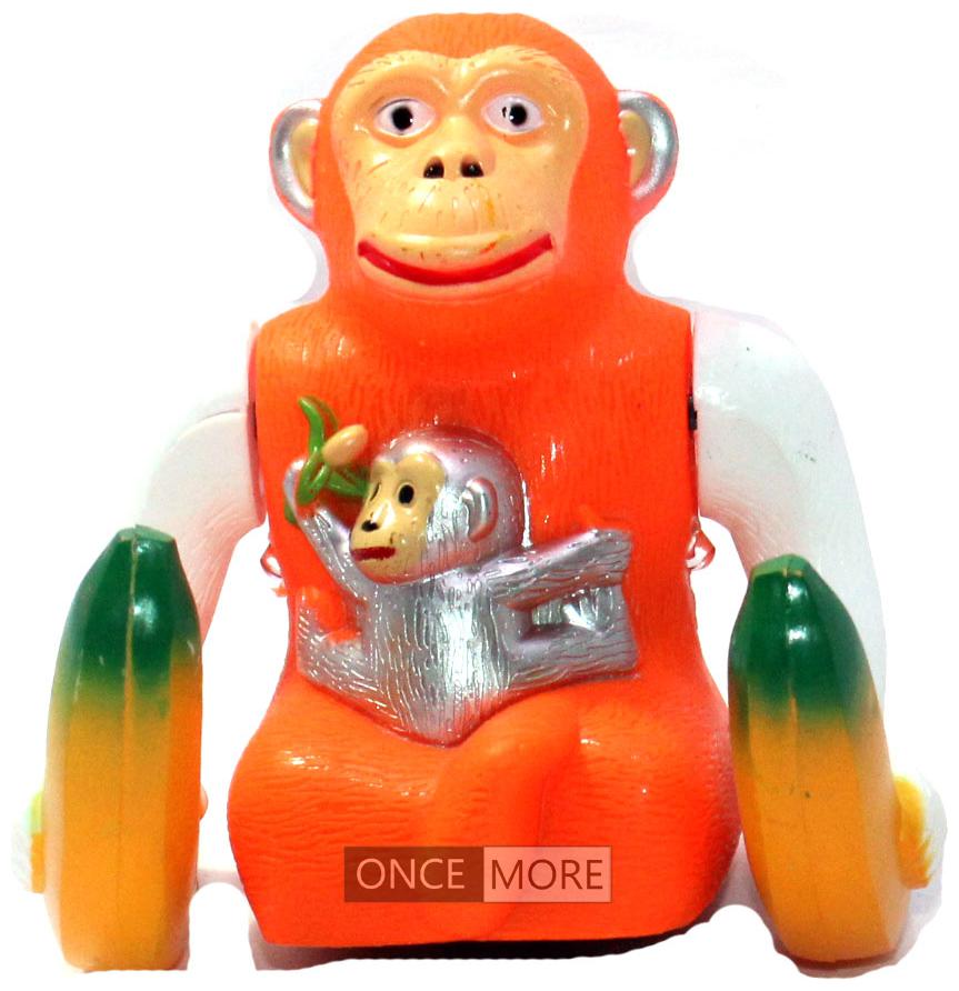 

ONCEMORECompatible Kids Plastic Multicolor Banana Jumping Monkey Assorted