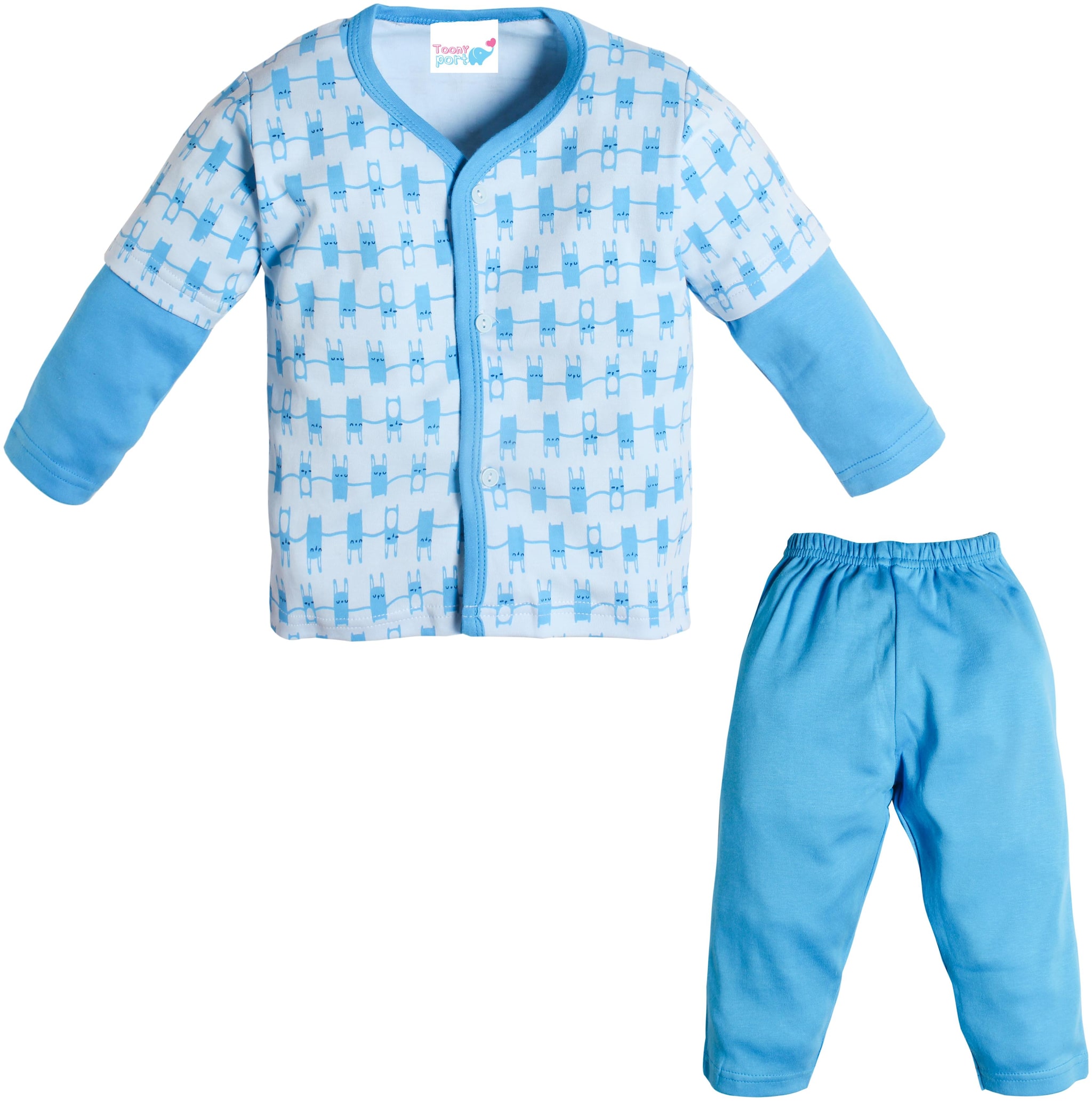 

TOONYPORT Baby boy Top bottom set - Blue
