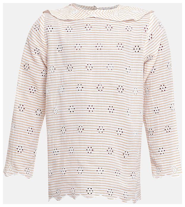 

OXOLLOXO Girl Cotton Printed Top - Beige
