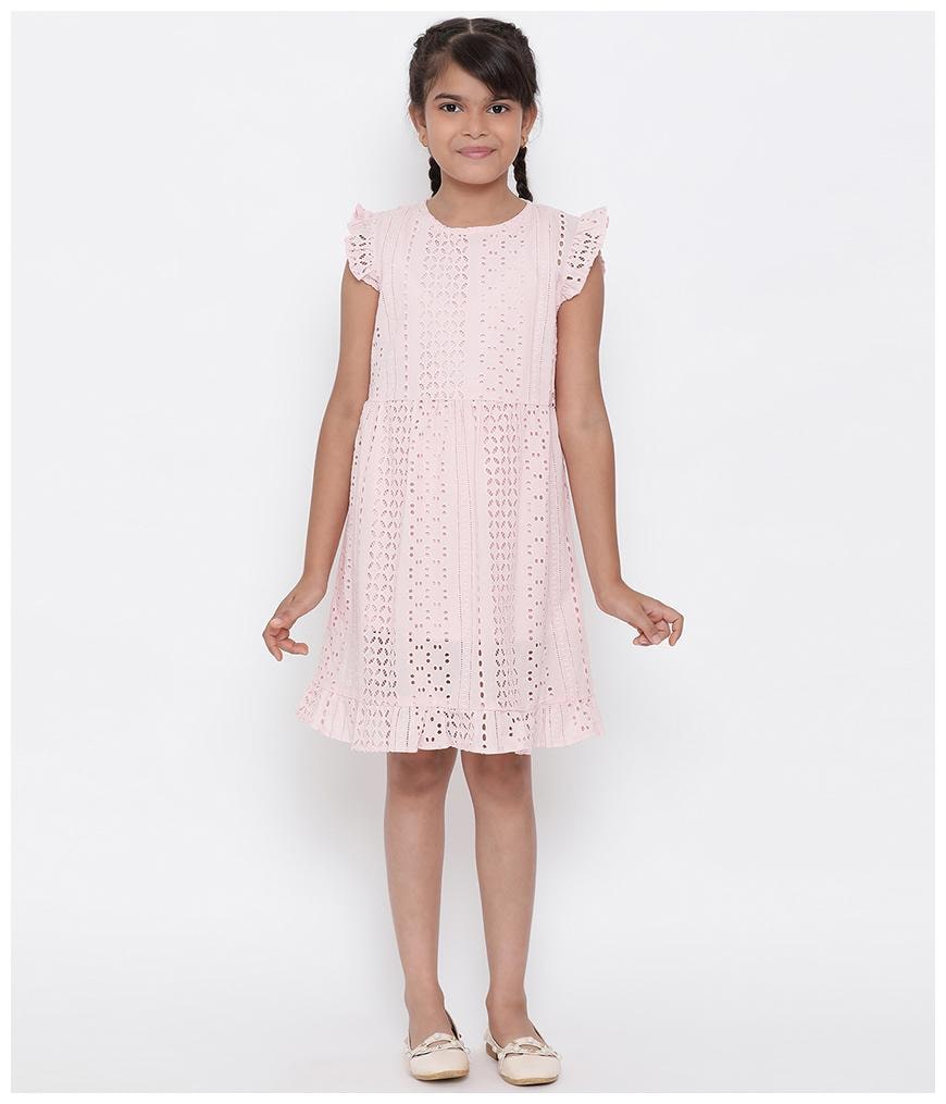 

Oxolloxo Pink Cotton Short Sleeves Knee Length Princess Frock ( Pack of 1 )