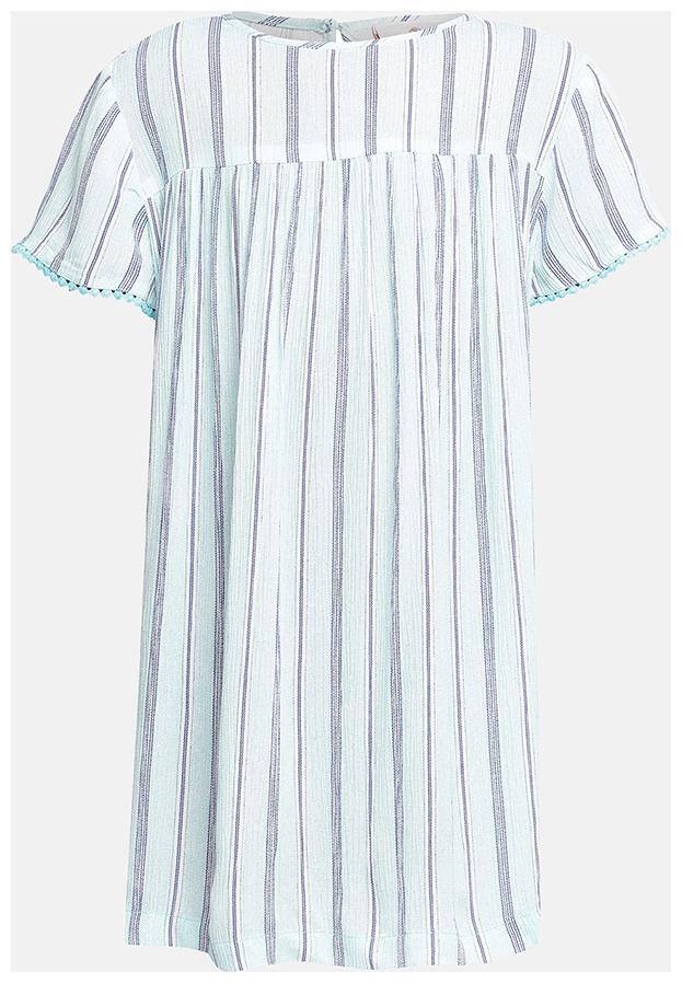 OXOLLOXO Girl Viscose Striped Top - Green