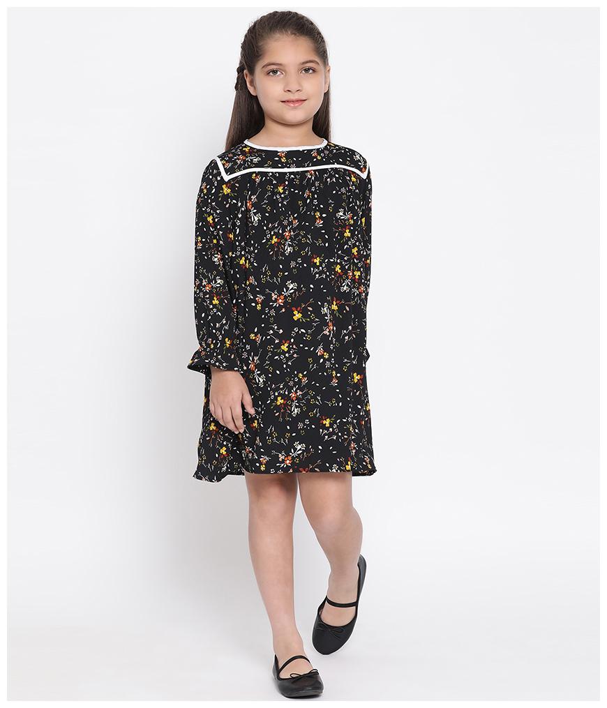 

Oxolloxo Multi Polyester Full Sleeves Above Knee Princess Frock ( Pack of 1 )