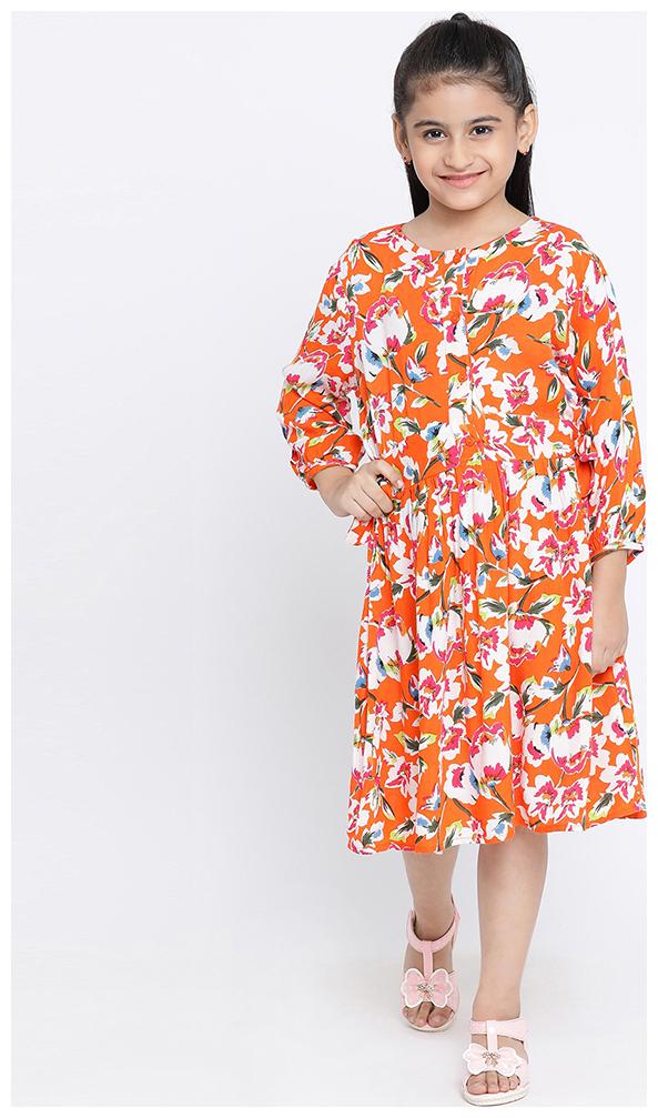 

Oxolloxo Floral Canvas Casual GirlS Dress