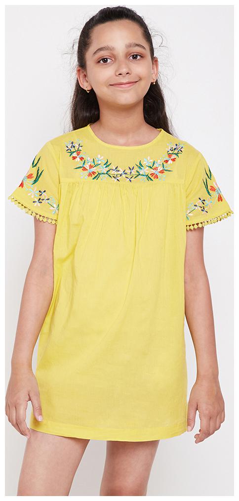 

OXOLLOXO Frocks and Dresses For Girl (Yellow)