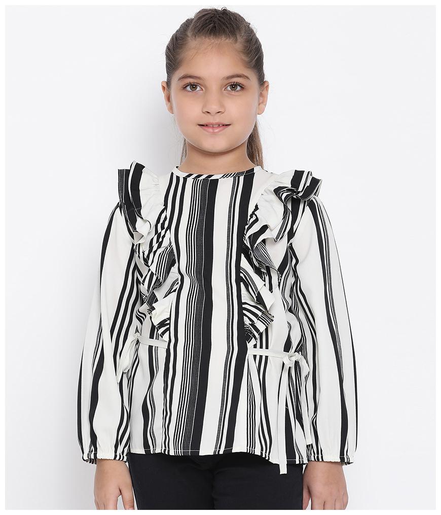 

Oxolloxo Girl Polyester Printed Top - White Black