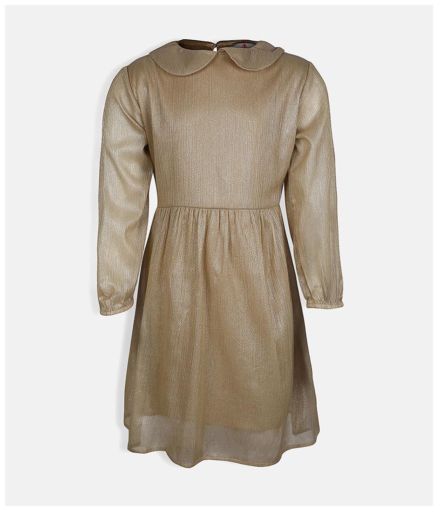 

Oxolloxo Beige Polyester 3 4th Sleeves Above Knee Frock With Bloomer ( Pack of 1 )