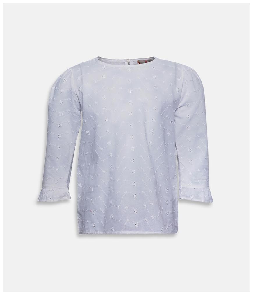 

Oxolloxo Girl Cotton Solid Top - White