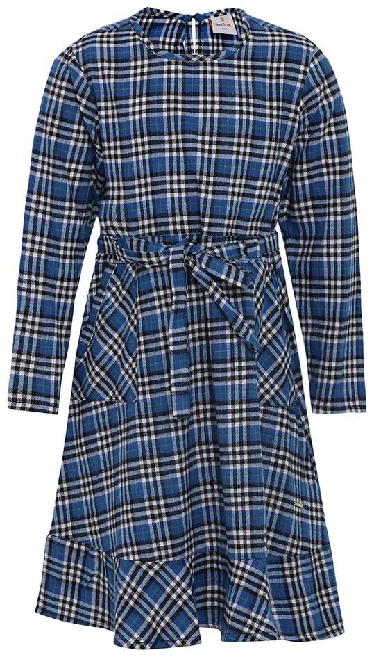 

Oxolloxo Blue Cotton Full Sleeves Above Knee Princess Frock ( Pack of 1 )