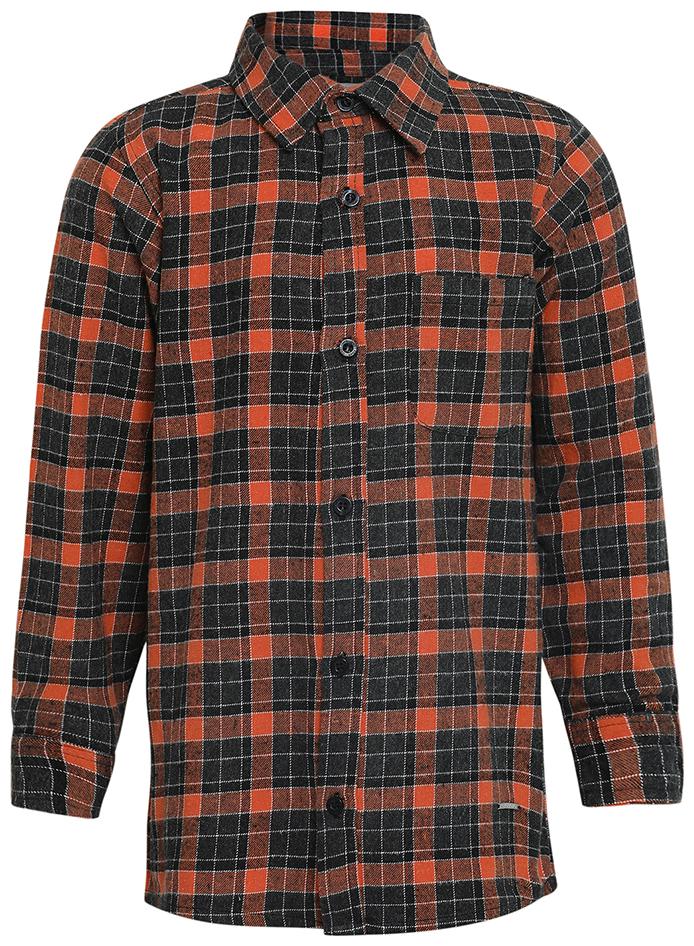 

Oxolloxo Boy Cotton Checked Shirt Orange