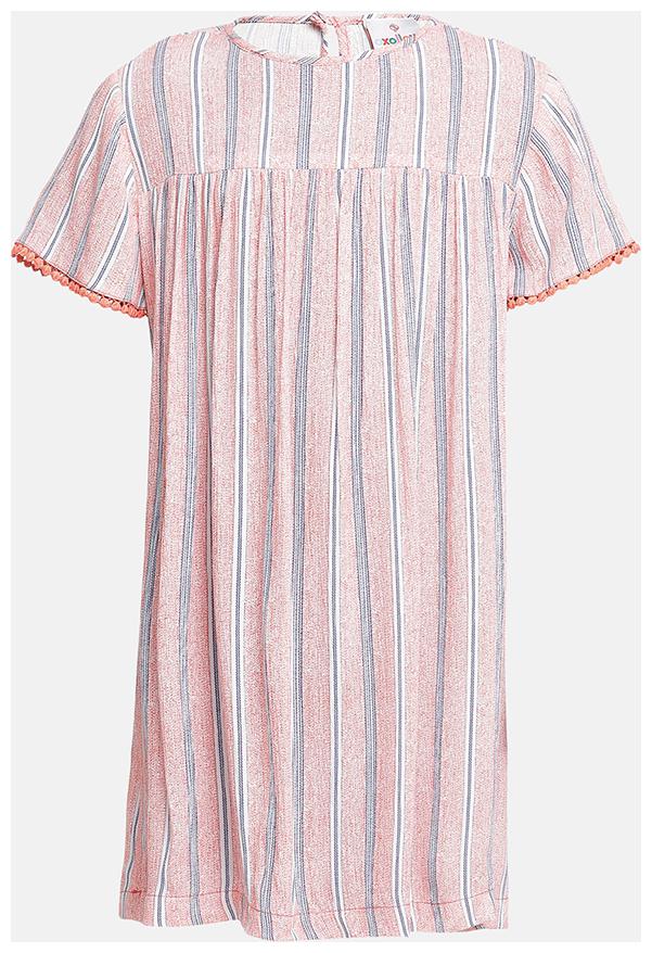 

OXOLLOXO Girl Viscose Striped Top - Pink