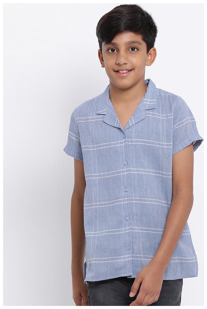 

OXOLLOXO Boy Cotton Striped Shirt Blue