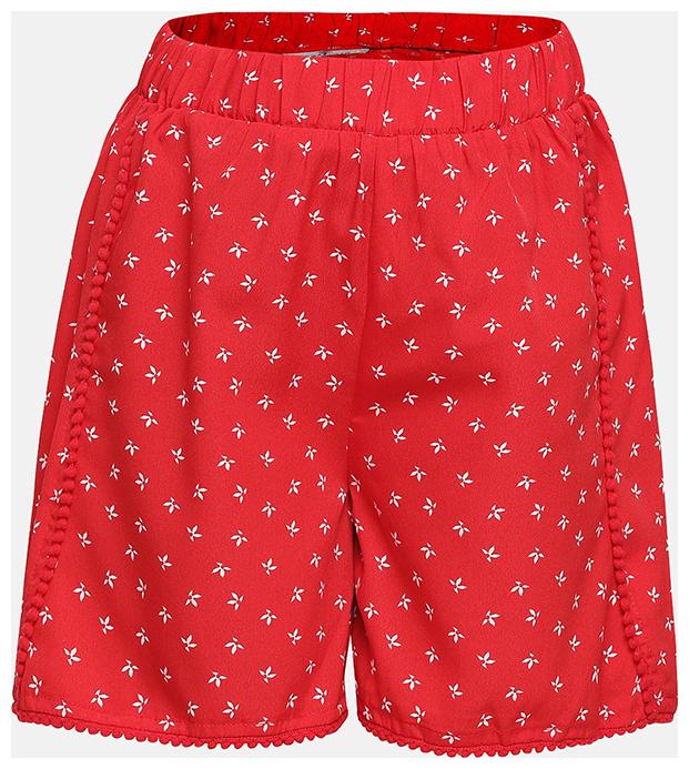 

OXOLLOXO Girl Polyester Printed Regular shorts - Red