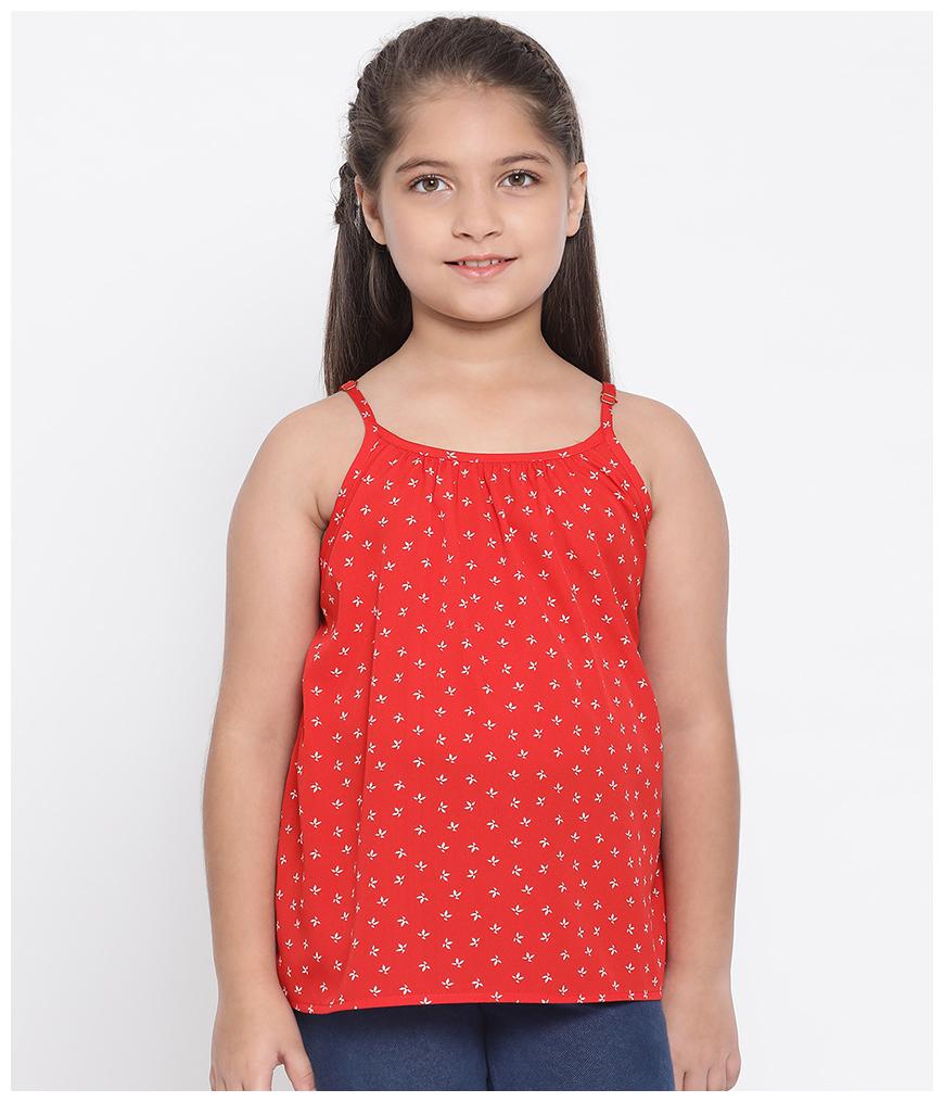 

Oxolloxo Girl Polyester Printed Top - Red