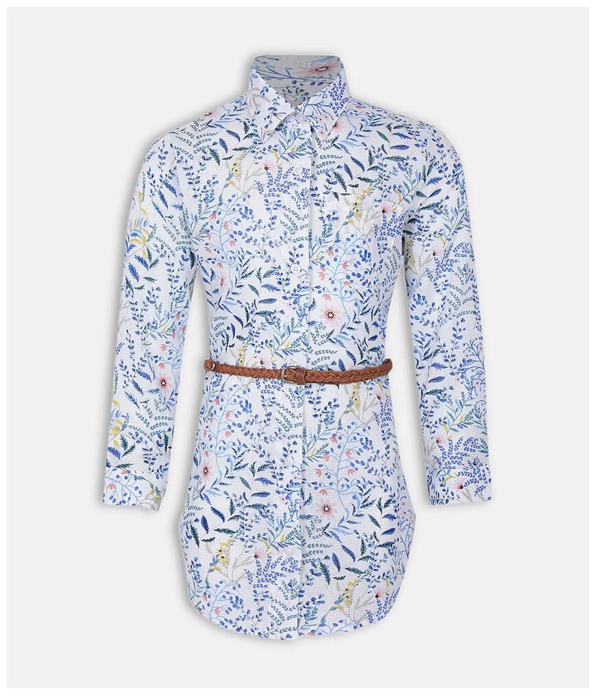 

Oxolloxo Blue Cotton Full Sleeves Midi Collar Frock ( Pack of 1 )