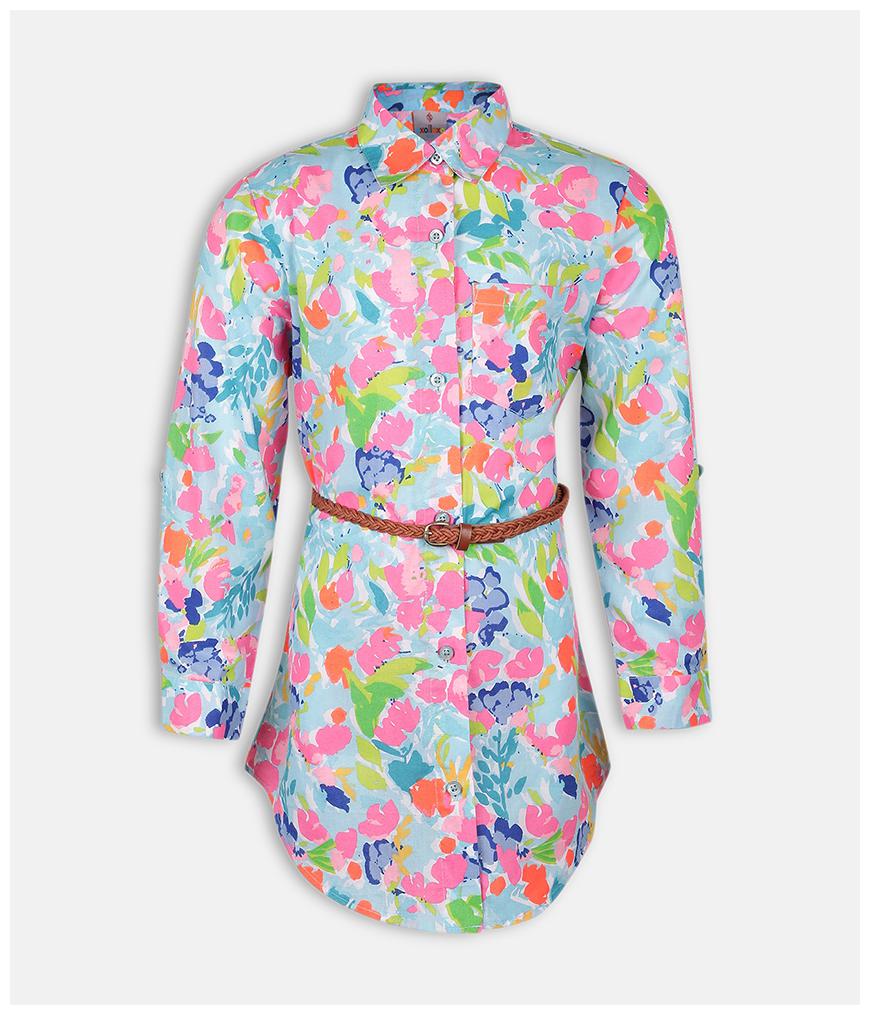 

Oxolloxo Multi Cotton Full Sleeves Midi Collar Frock ( Pack of 1 )