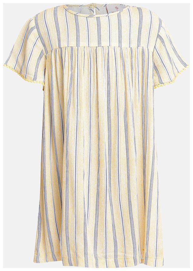 

OXOLLOXO Girl Viscose Striped Top - Yellow