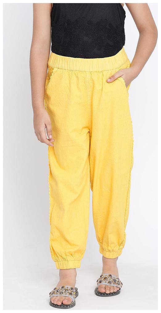 OXOLLOXO Girl Cotton Trousers - Yellow