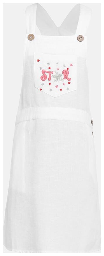 

OXOLLOXO White Cotton Sleeveless Above Knee Princess Frock ( Pack of 1 )