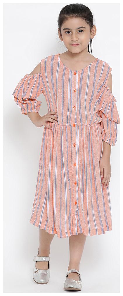 

OXOLLOXOStripe The One Girls Shirt Dress Pink