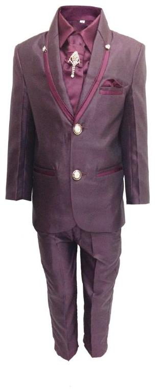 

P K GARMENTS Boys Polyster Suit Set Maroon