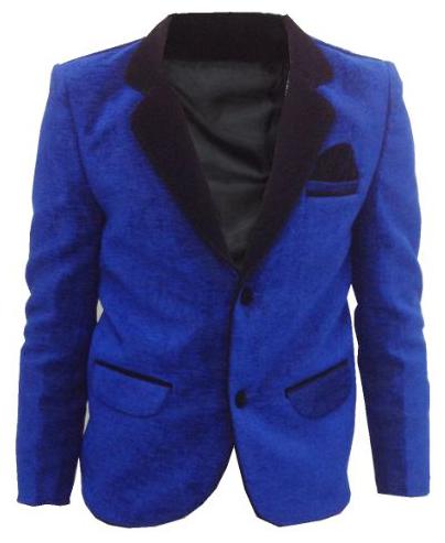 

P K GARMENTS Boy Polyester Solid Ethnic jacket - Blue