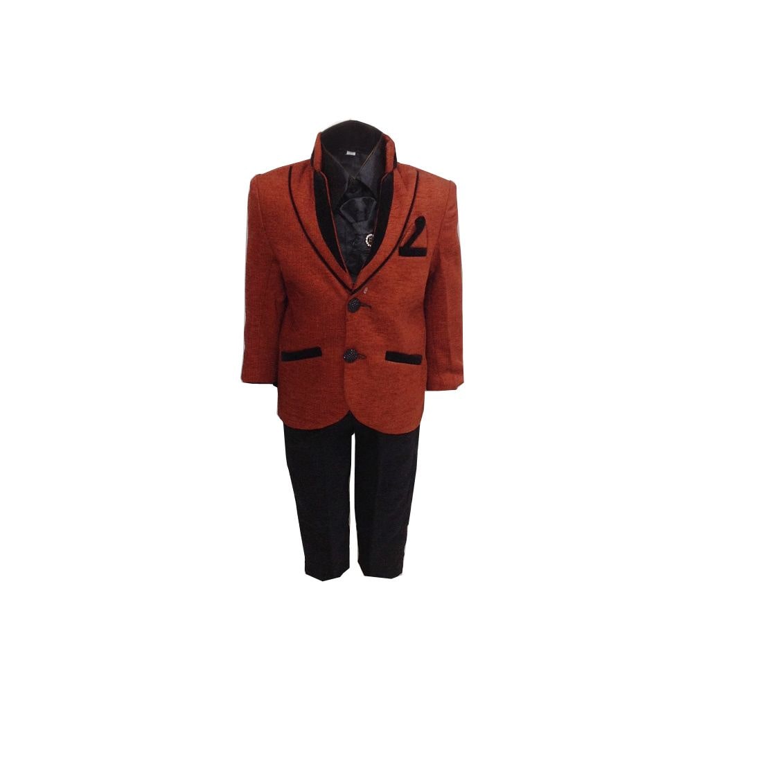 

P K GARMENTS Boy Suit Orange