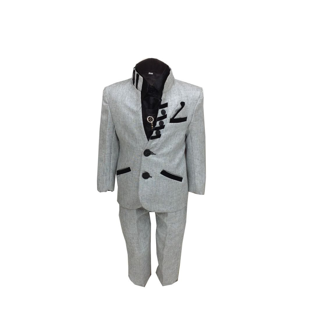 

P K GARMENTS Boy Suit Grey