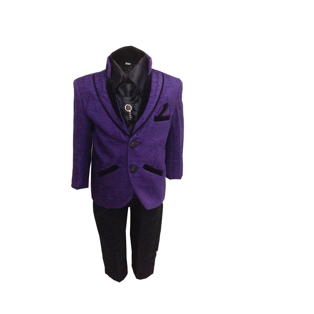 

P K GARMENTS Boy Suit Purple