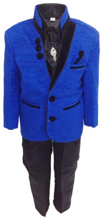 

P K GARMENTS Boys Polyster Suit Set Blue