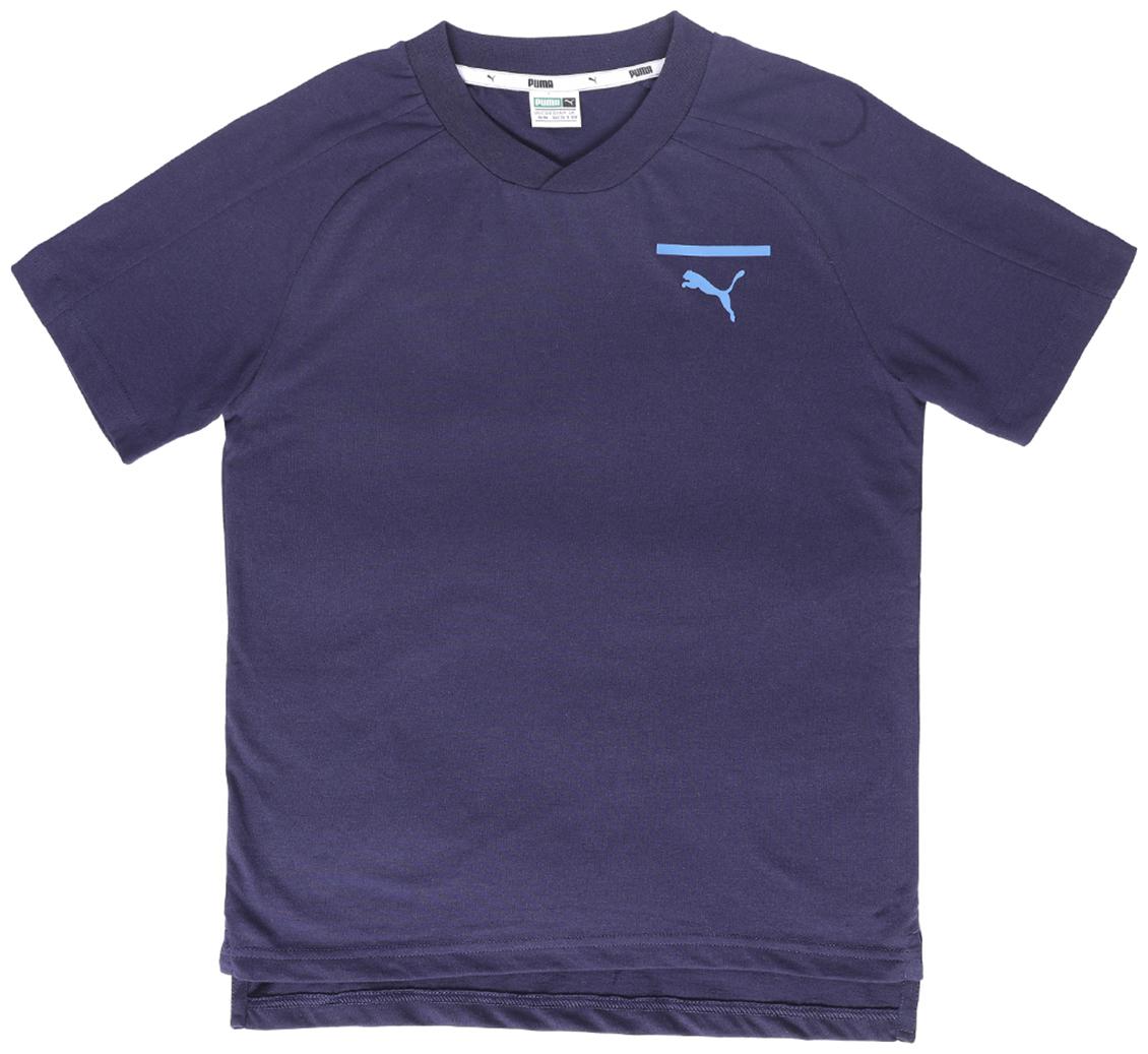 

Puma Boy Cotton Solid T-shirt - Blue