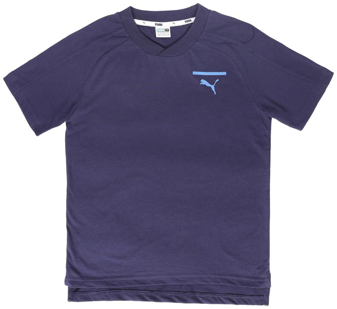

Puma Boy Cotton Solid T-shirt - Blue